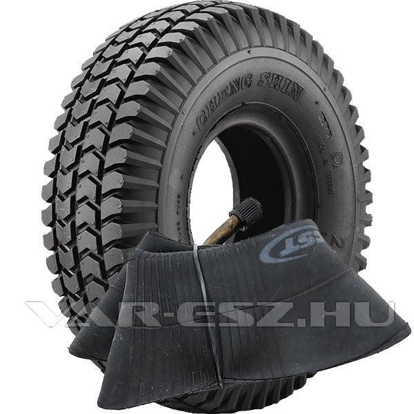 Köpeny 3,00-4 260x85 (10x3) C248 TT 4PR - 3,00-4 TR87 Cheng Shin molnárkocsi gumi - tömlő szett